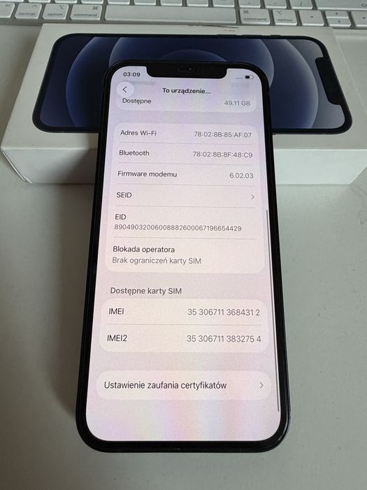 iPhone 12 64gb Black Stan Idealny Bateria 100%