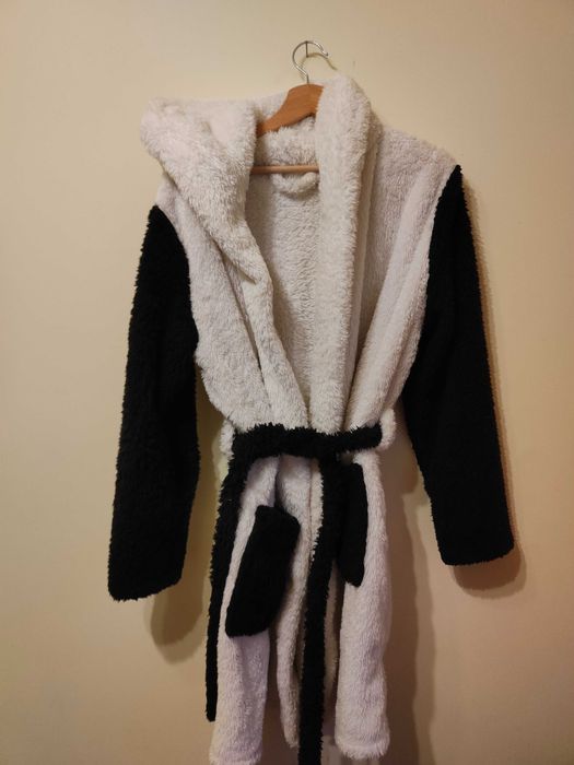 Ciepły pluszowy szlafrok damski panda