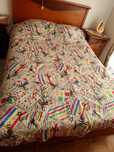 Colcha de cama solteiro decorativa e acolchada muito bonita