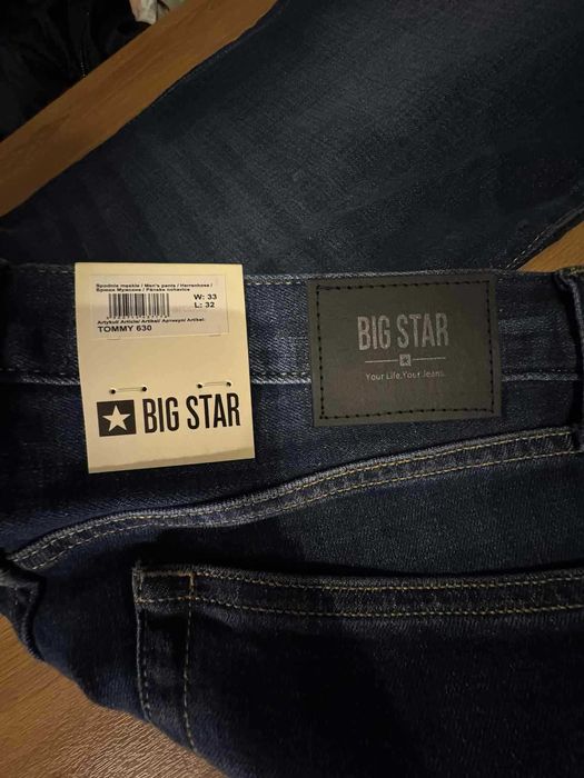 Big STAR jeansy męskie proste tommy 630 33/32