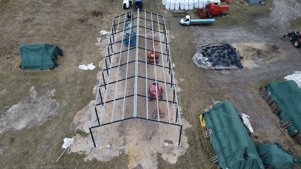 Konstrukcja hali 10x20, Konstrukcja ocynkowana, Hale stalowe, PROMOCJA