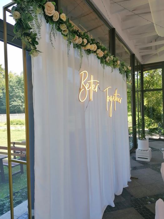 Ścianka weselna, tło za Parą Młodą lub do zdjeć Warszawa i okolice