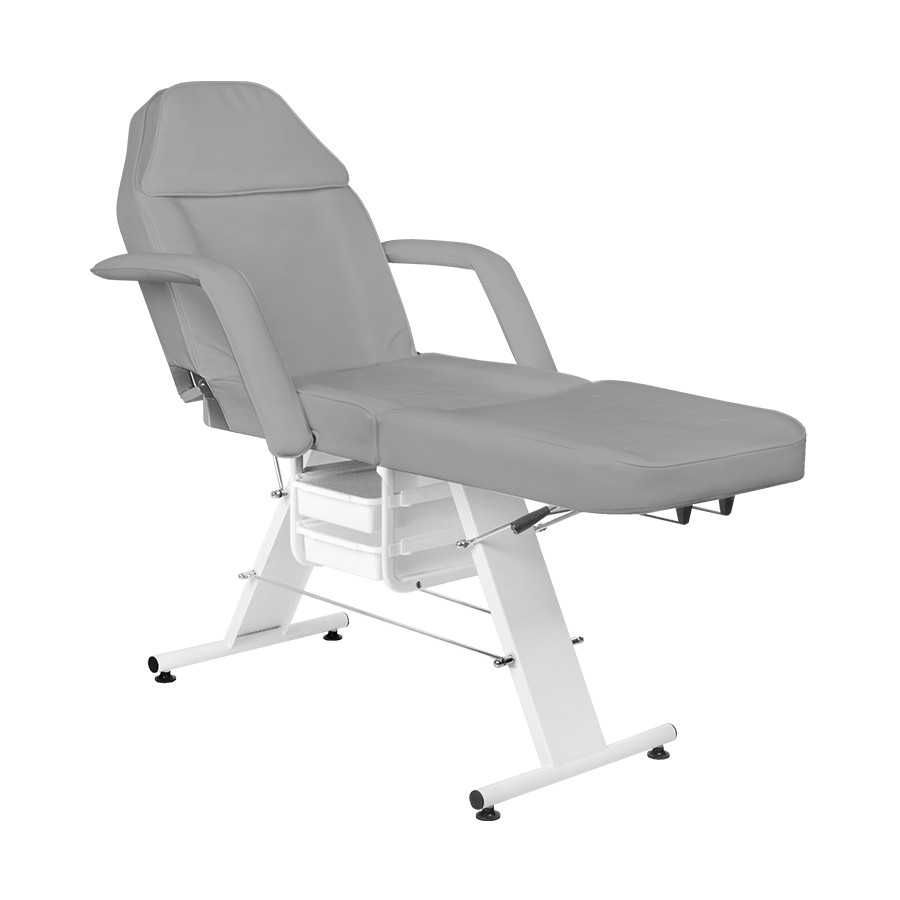 Fotel kosmetyczny BASIC 202 szary czany biały  z kuwetami