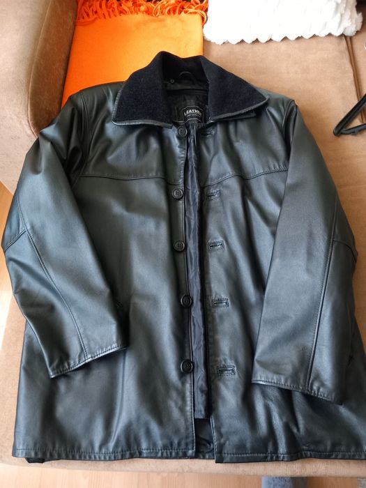 Męska skórzana kurtka zimowa 2 w 1 rozmiar XL