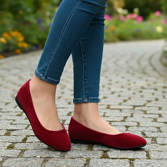 Baleriny zamszowe buty damskie wygodne casualowe 6637 rozm. 41