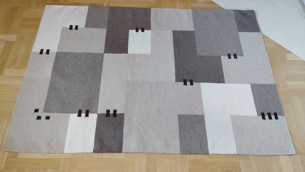 Skandynawski dywan,kilim wełniany 200/140