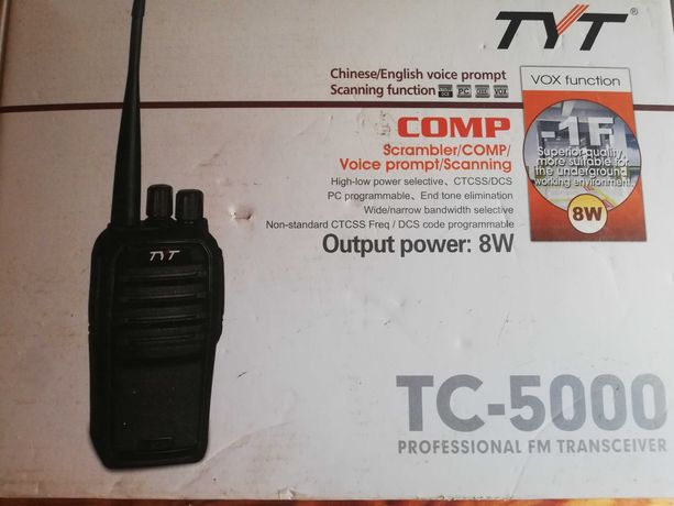 TYT TC-5000 VHF radiotelefon profesjonalny 16 kanałowy o mocy 8 watów