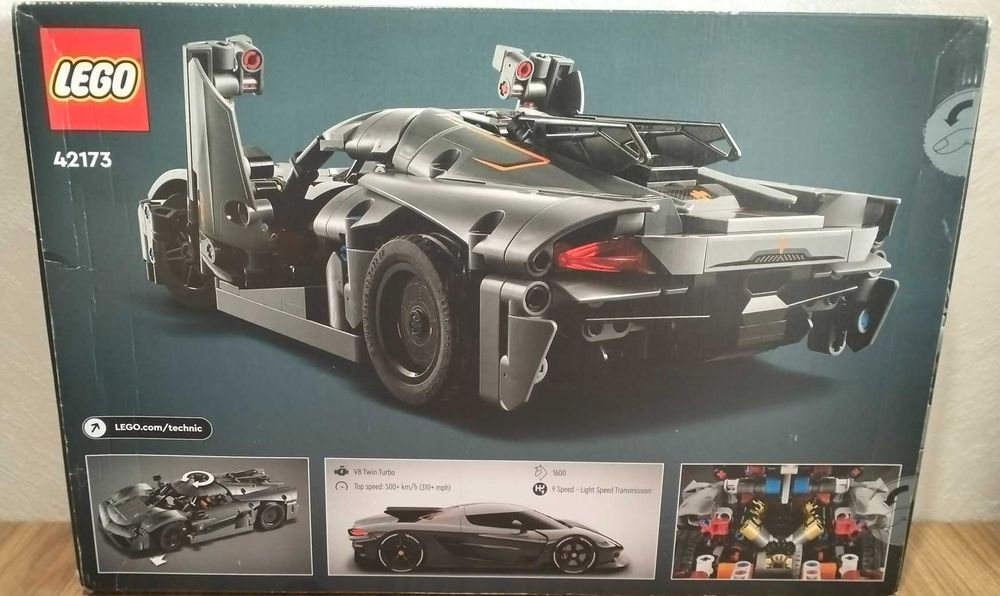 LEGO Technic szary hipersamochód Koenigsegg Jesko Absolut 42173