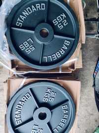 Obciążenie żeliwne 25kg olimpijskie barbell