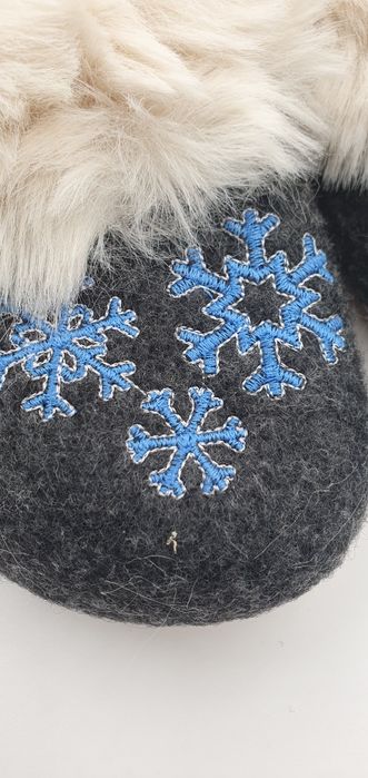 Bambosze zimowe filcowe ocieplane z futerkiem 39 gruba podeszwa