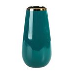 Wazon ceramiczny Maja wys. 29.5 cm turkusowo-złoty
