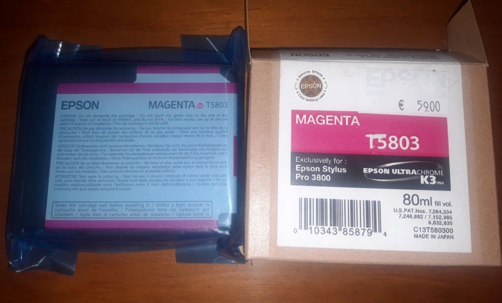 Tinteiro Epson cor Magenta T5803