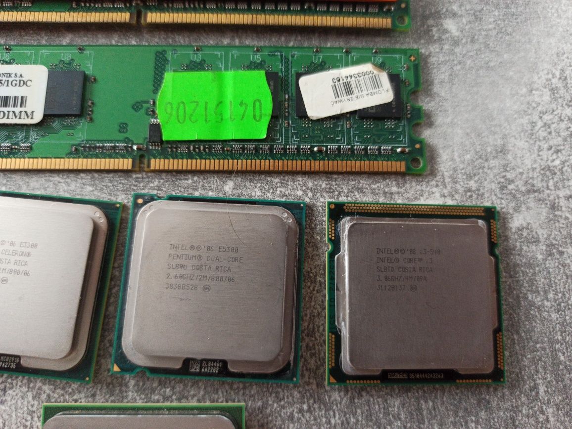Ram i procesory - części