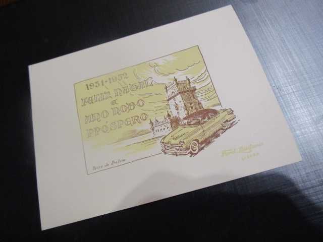 ford Lusitania Cartão Boas Festas 1951 - 52 automobilia