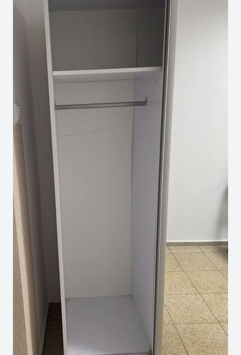 Szafa przesuwna biala mat lustra lustrzane fronty 100 cm