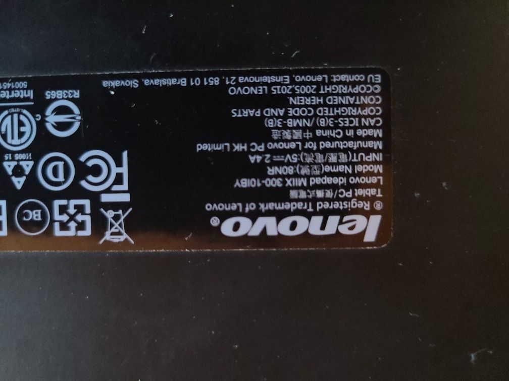 LENOVO Miix 300-10IBY Tablet ideapad - Type 80NR -z klawiatura Windows
