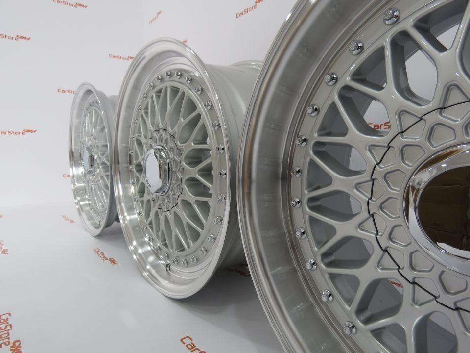 Jantes Look BBS RS 17 x 7.5 + 8.5 et 35 4x100+108 Silver