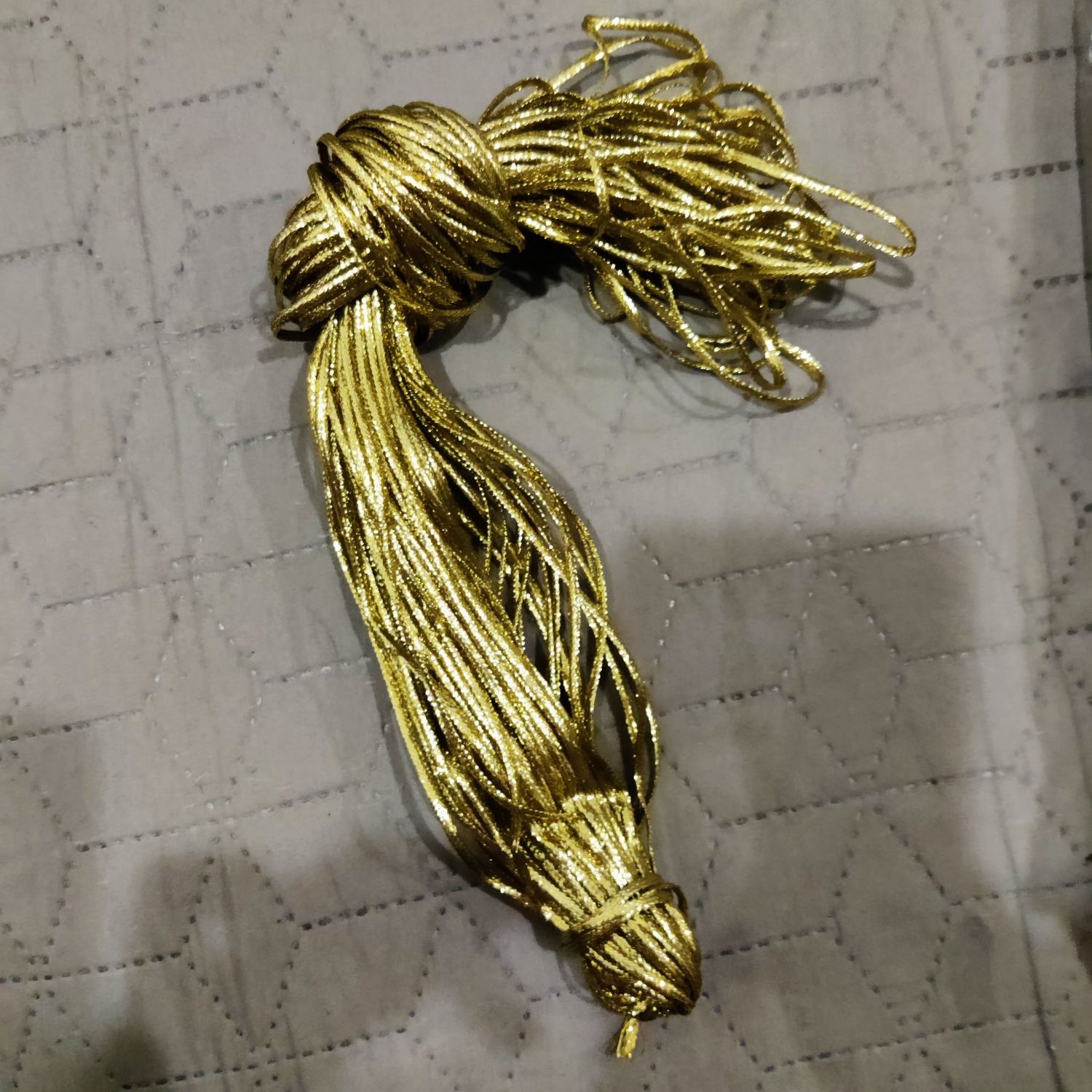 Шнур люрекс мотузка канитель веревка золото