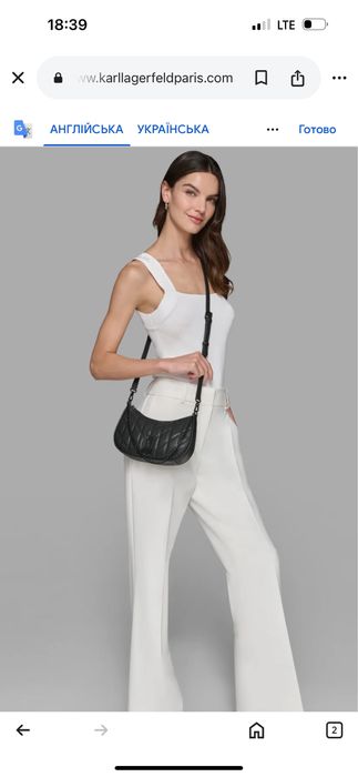 Сумочка шкіряна кроссбоді Karl Lagerfeld оринінал