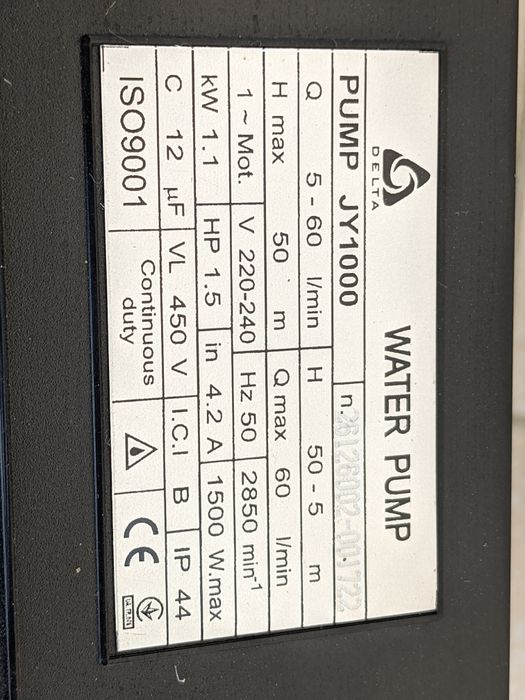 Насос JY1000 + SKD 9A Auto pump насосна станція для води