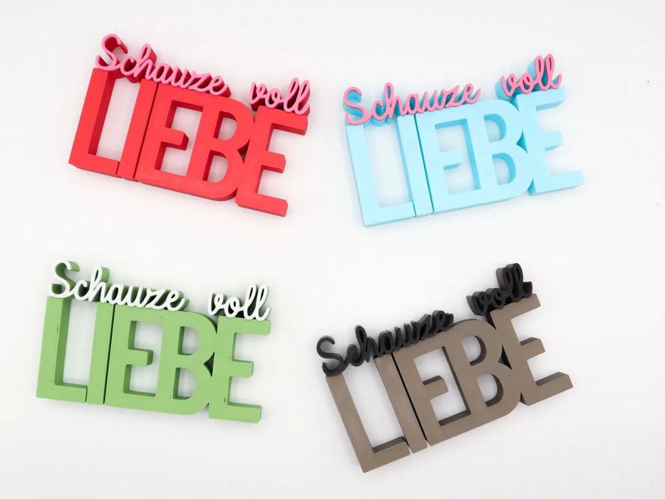 Letras 3D 'Snout Full of Love'