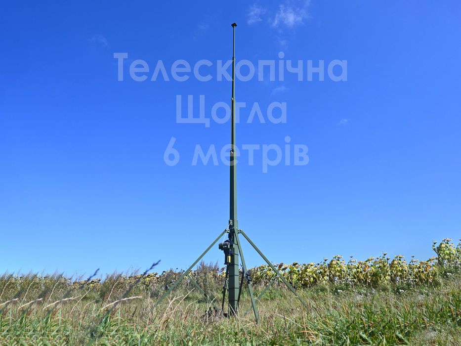 Телескопічна щогла 6 м / мачта з електричною лебідкою