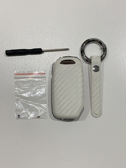 Capa / cobertura para chave automóvel KIA com padrão fibra de carbono