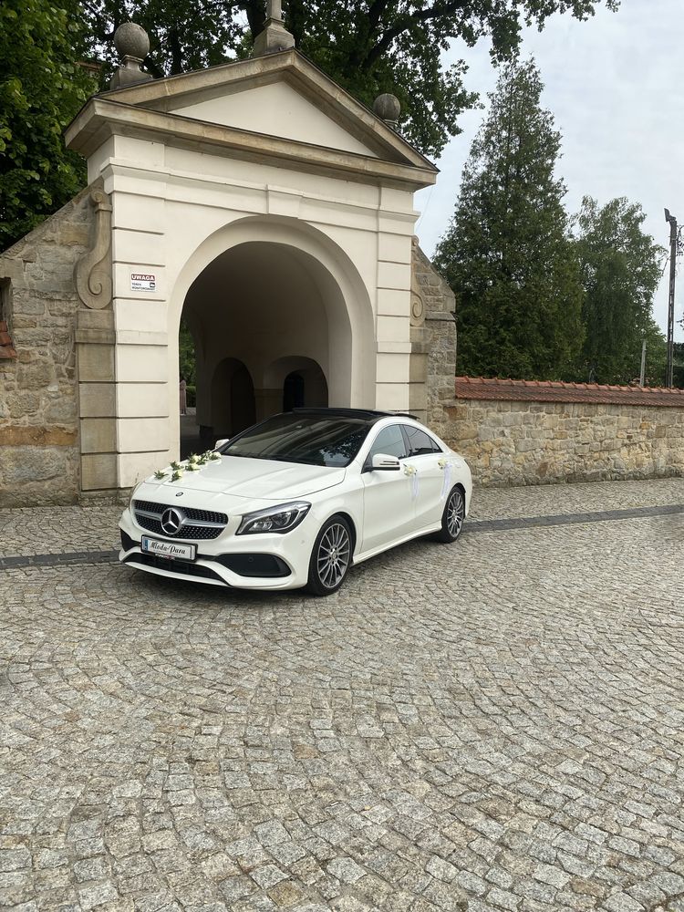 Samochód do ślubu! Auto do ślubu! Biały Mercedes CLA 200 AMG