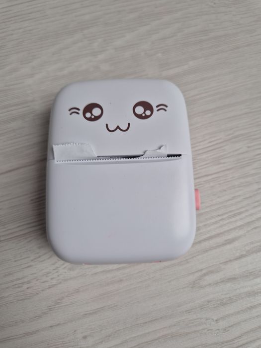 drukarka termiczna, różowa + papier termiczny, 14 rolek