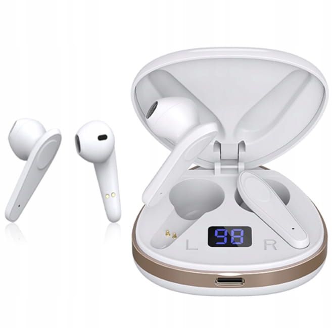 Słuchawki bezprzewodowe LOGIT X19 White z etui i powerbankiem