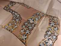 E233 Elegancki Bieżnik Na Stół Motyw Diamenty Ozdoba Wnętrza 190x90 cm