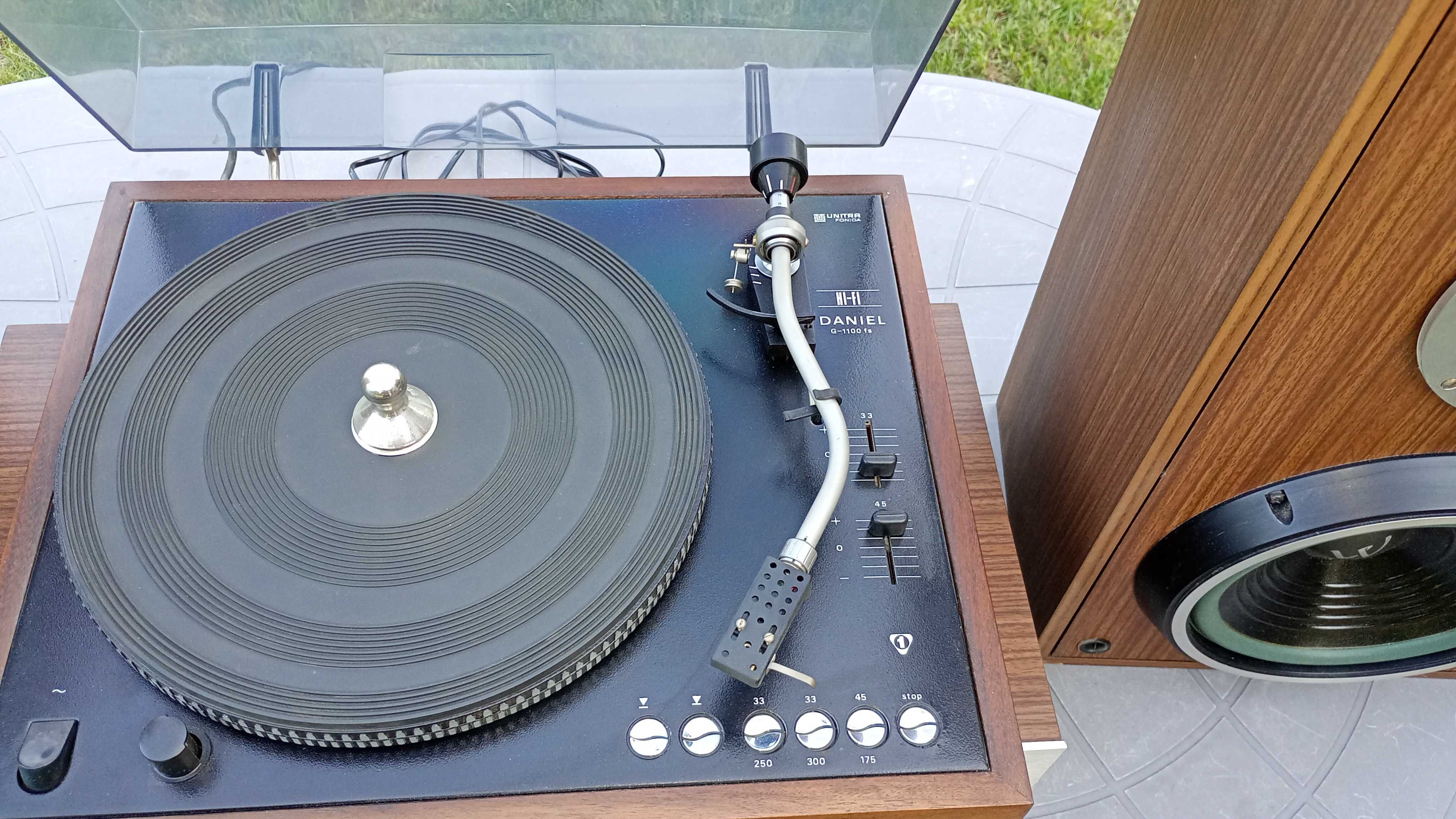 UNITRA Merkury hi-fi dsh-303 Gramofon  Daniel G-1100 FS + kolumny ZG30
