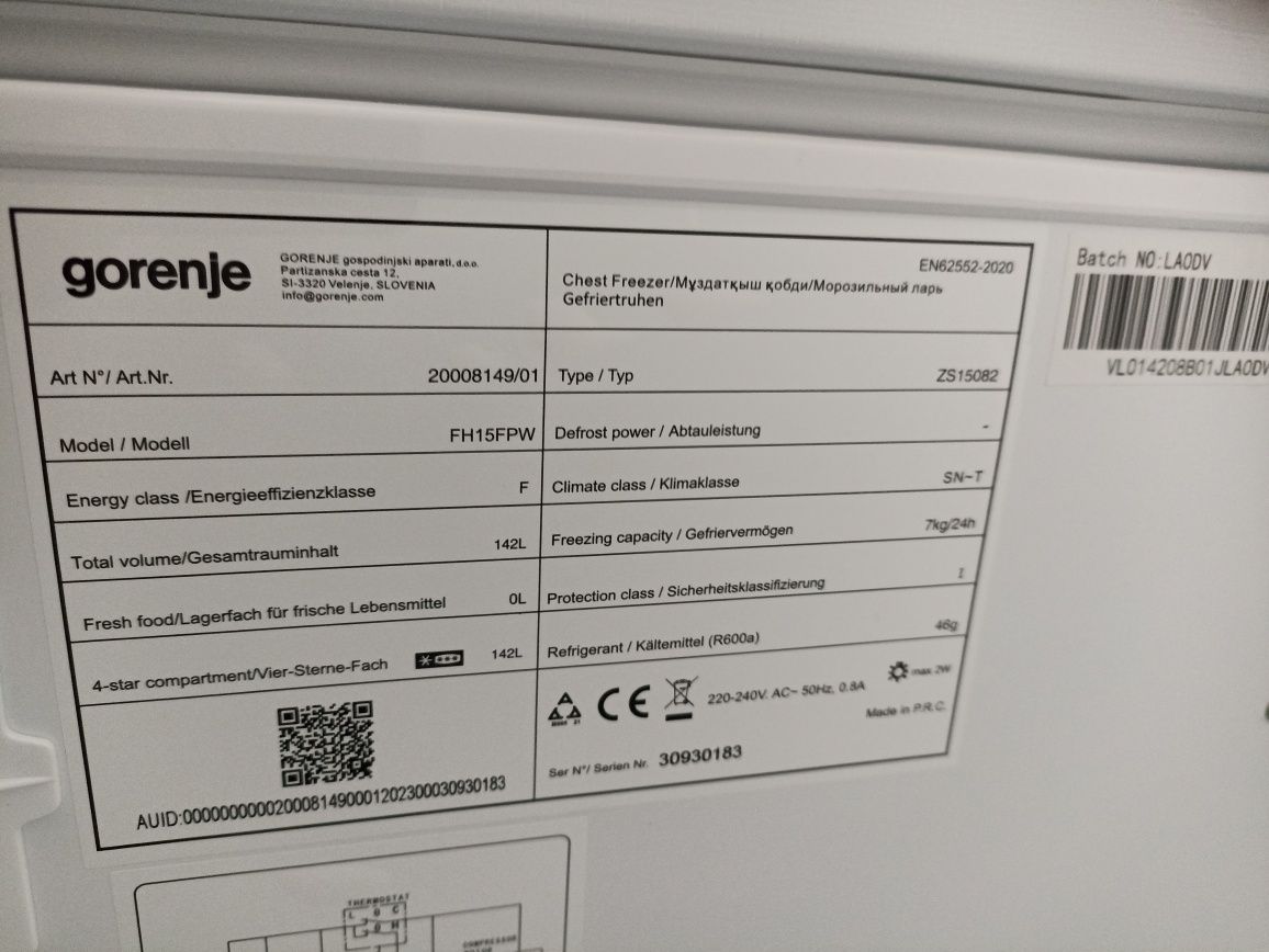 Zamrażarka Gorenje FH15FPW