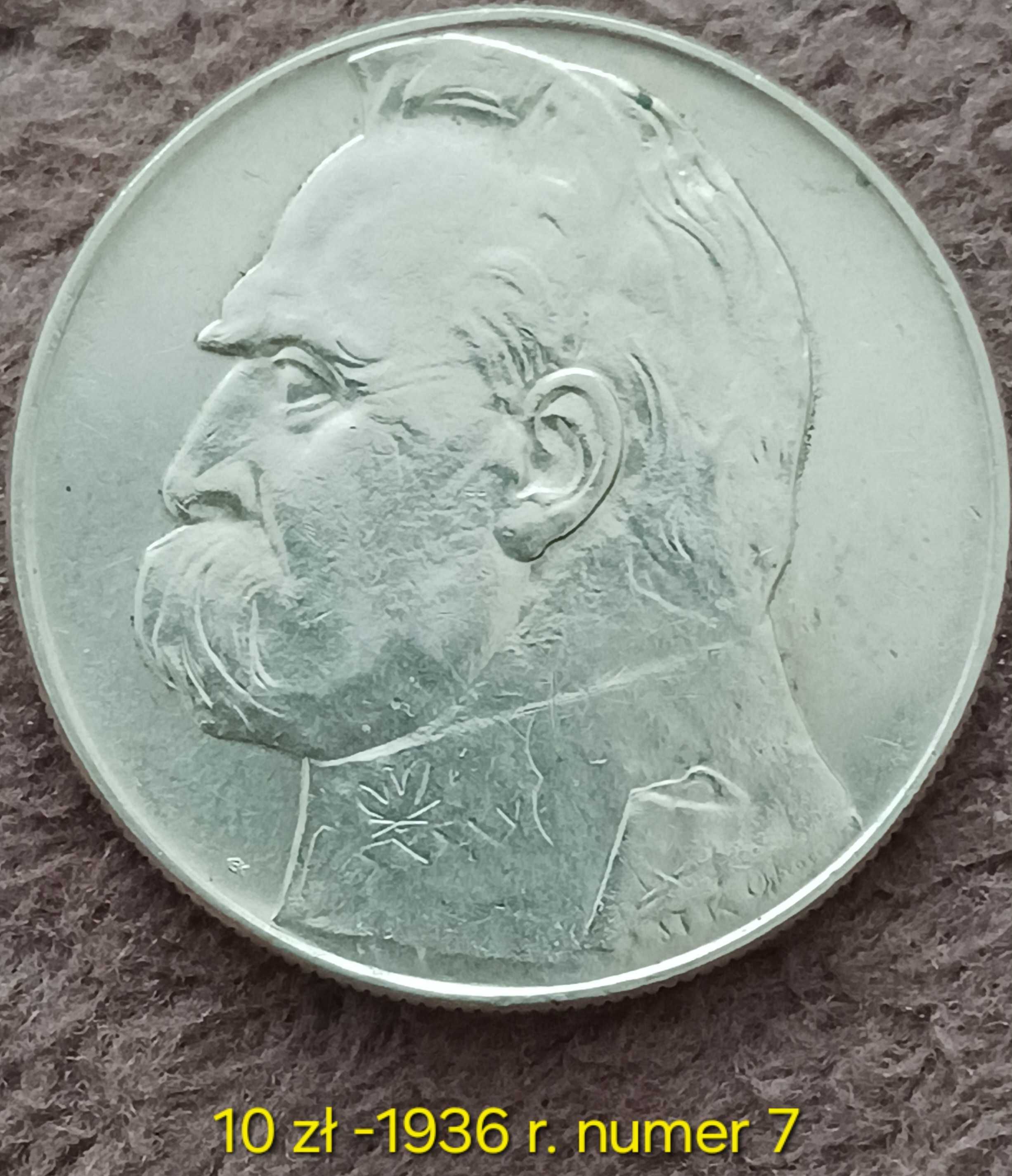 10 zł J. Piłsudski 1936 r. - nr. 7 - Pięknie zachowane - oryginał