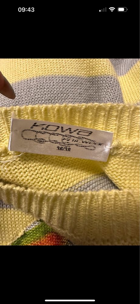 Sweter w paski rękaw 3/4 S/M
