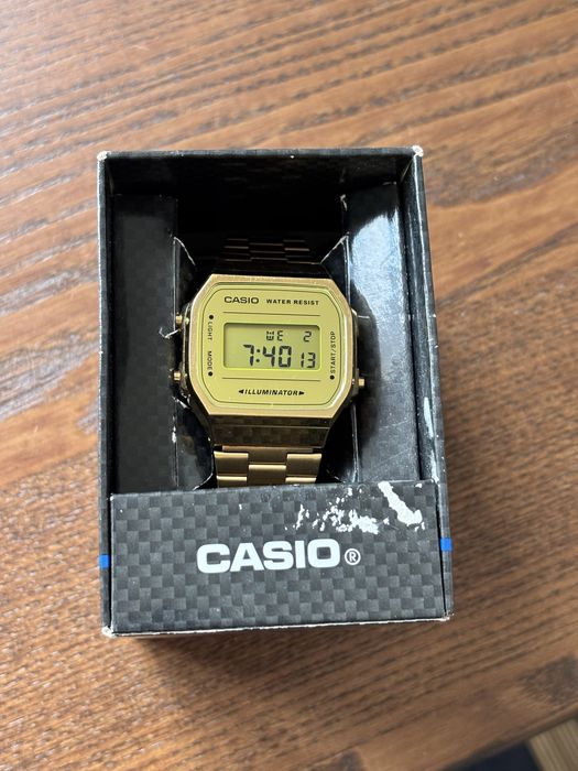Zegarek Casio A168W złoty jak nowy