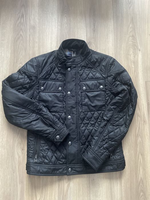 Pikowana kurtka Belstaff Racemaster Quilt Blouson czarna lekka kurtka