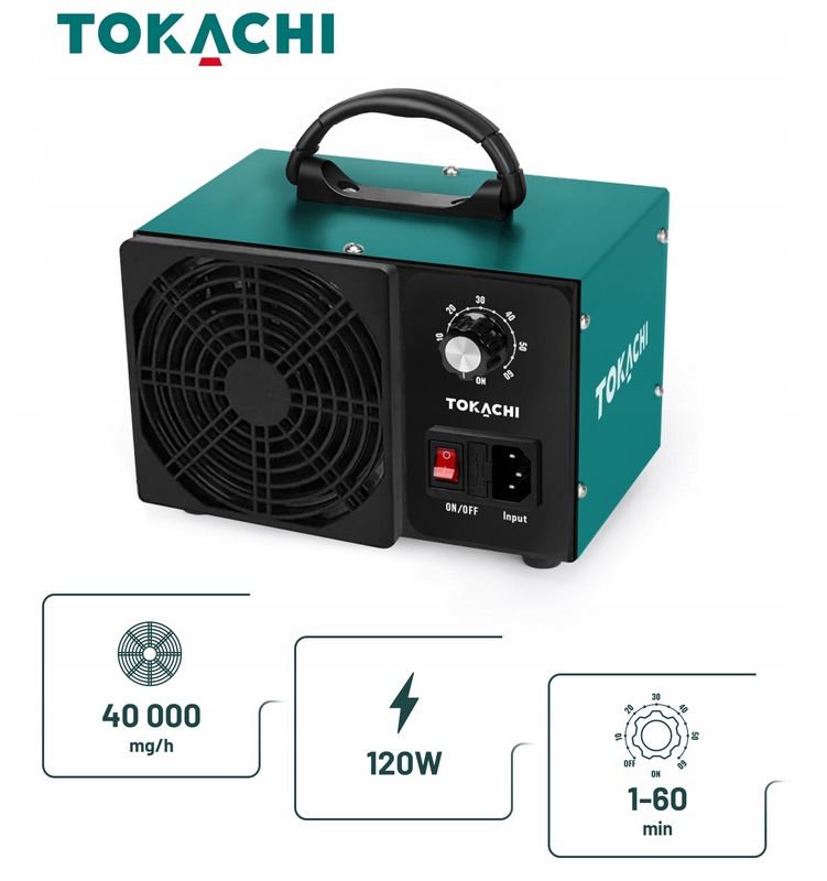 Generator Ozonu Profesjonalny Ozonator 40G/H Uziemienie Czasomierz