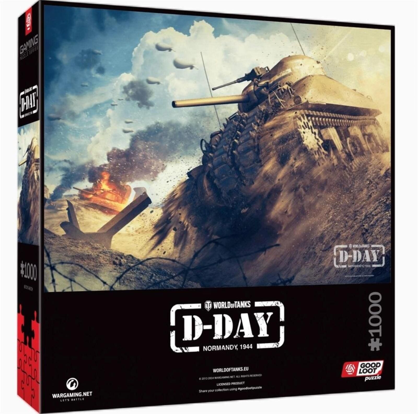 Puzzle 1000 World of Tanks D-Day pudełko,262x267 mm