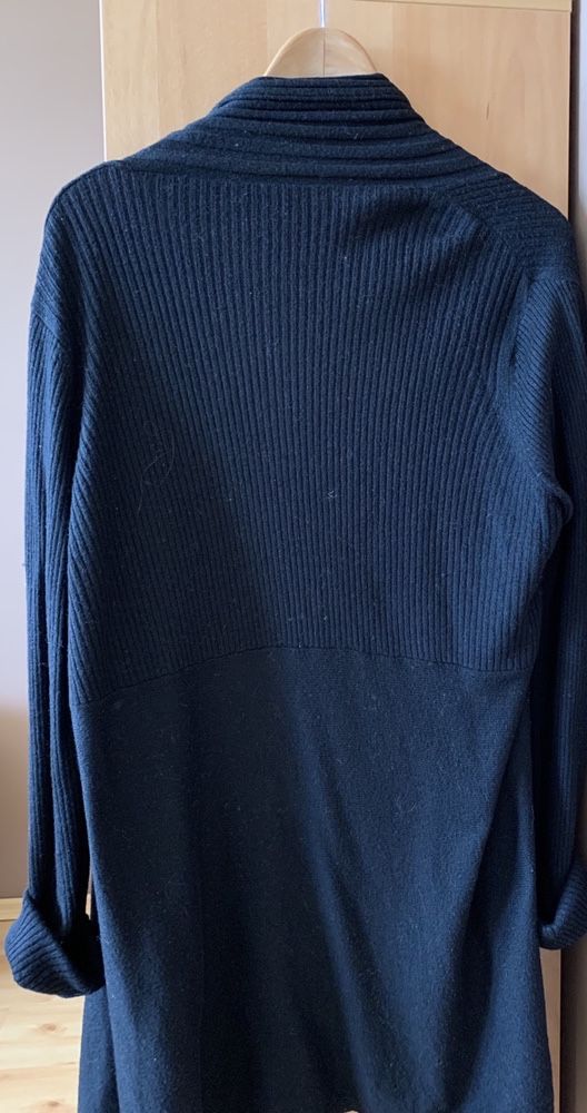 ZARA czarny długi  sweter narzutka blezer L-XL