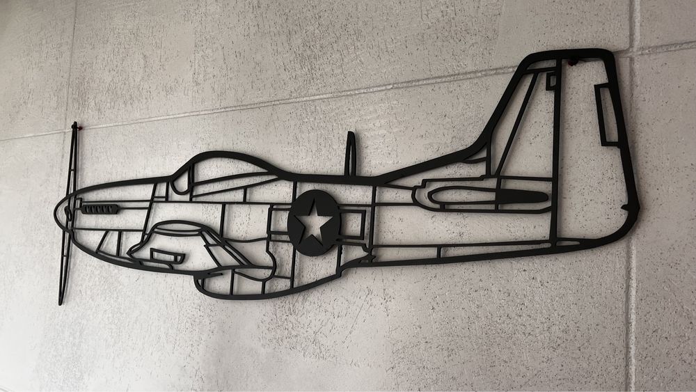 Metalowy samolot dekoracja