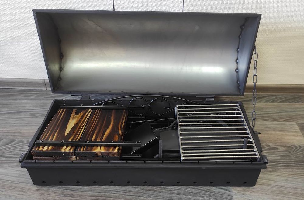 АКЦІЯ -18%! 3/4/5 мм! 64см! Мангал з Кришкою Барбекю | ТЕПЛО В ХАТІ