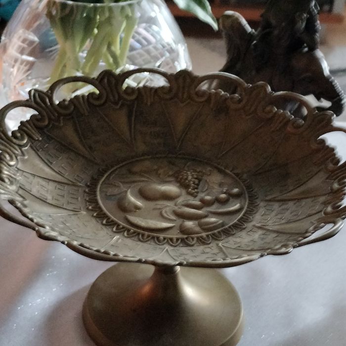 Mosiężna patera średnica 24 cm