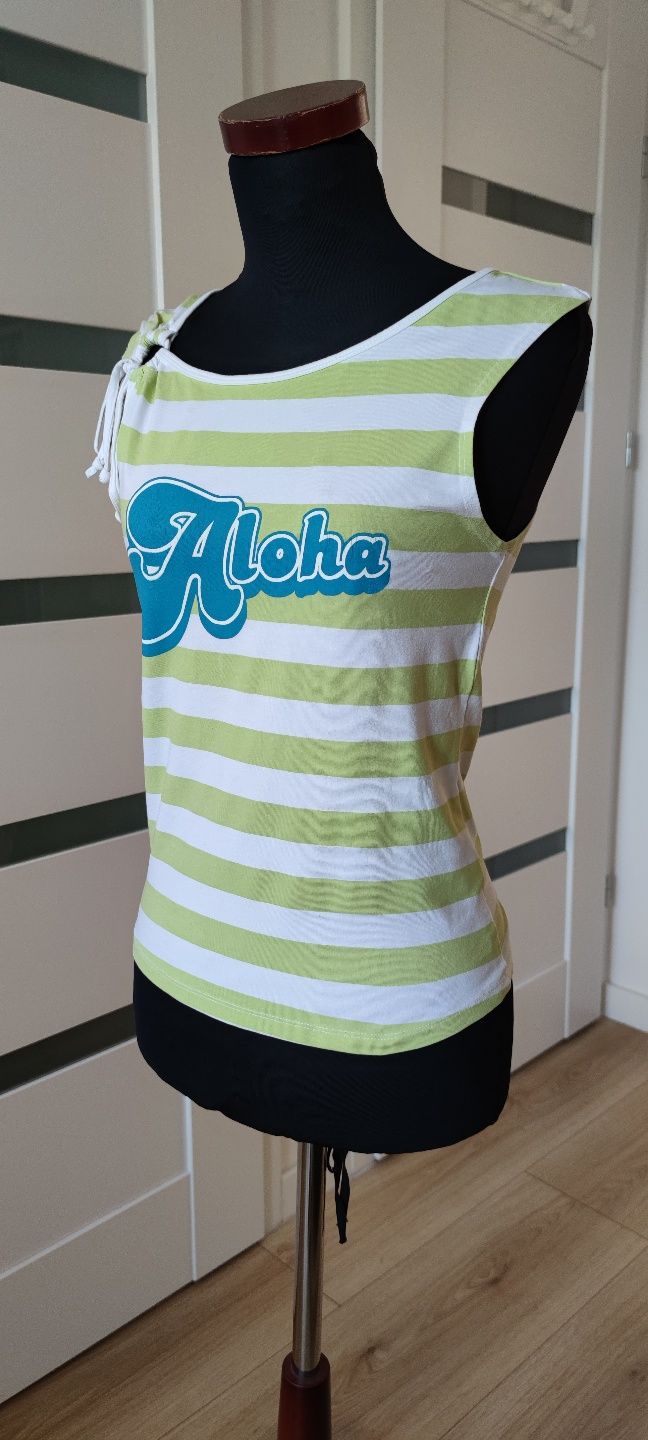 Letni top bluzka koszulka vintage Zara S M y2k coquette lato na lato