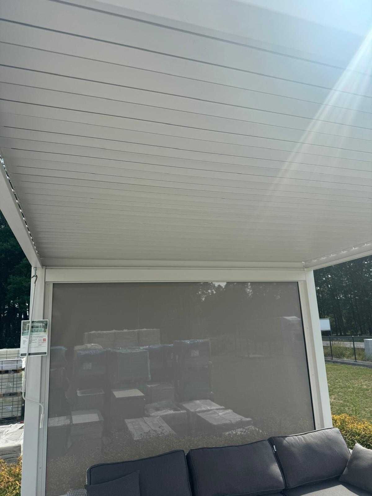 Zadaszenie/Pergola  PERARA 300X300 Białe + Roleta wyprzedaż ekspozycji
