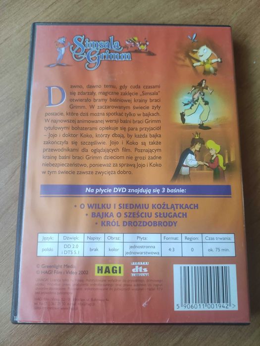 Płyta DVD,, Baśnie braci Grimm "