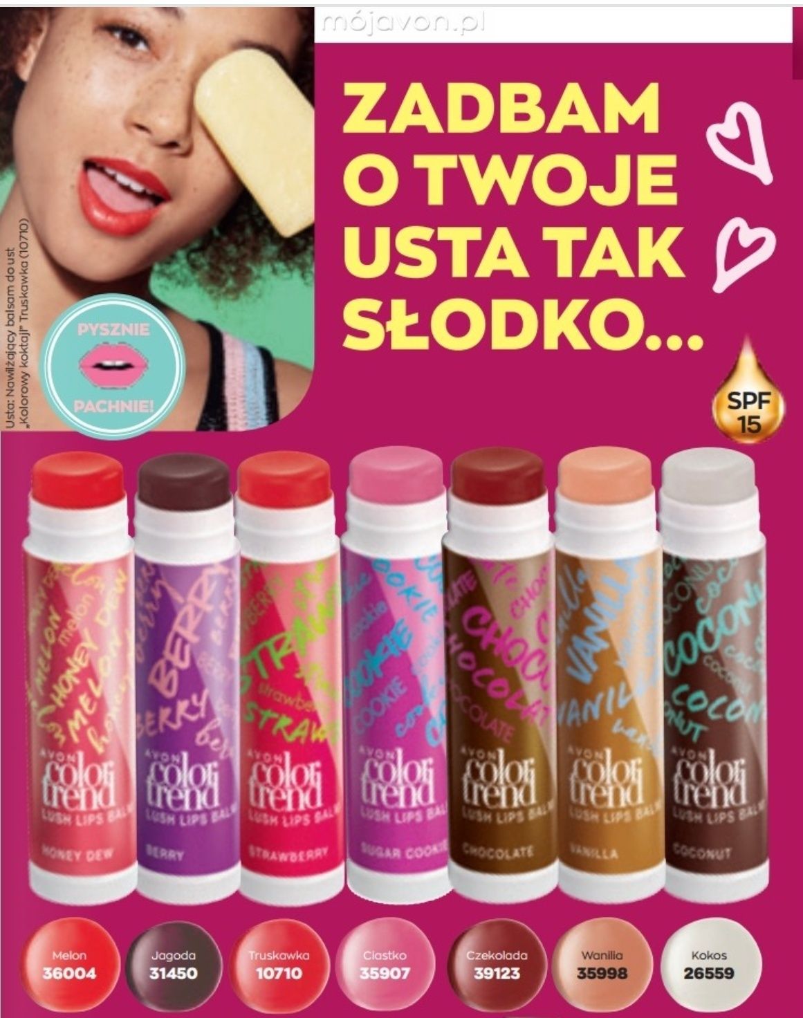 Avon Color Trend pachnący balsam do ust Kolorowy koktajl Ciastko