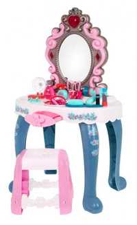 Interaktywna toaletka z lustrem i taboretem dla dziewczynek 3+