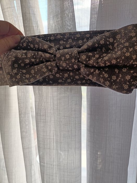 Firanka panel biało szara