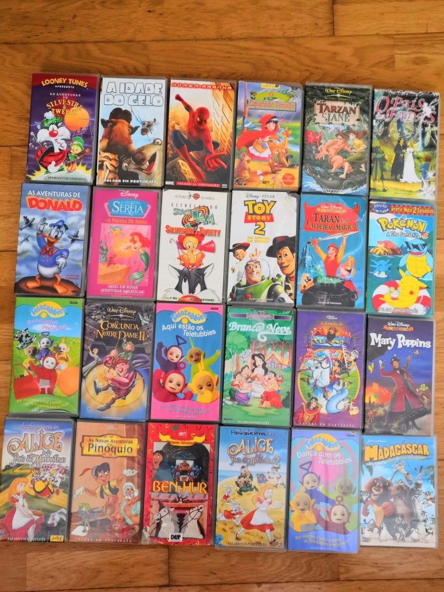 Cassetes VHS Animação